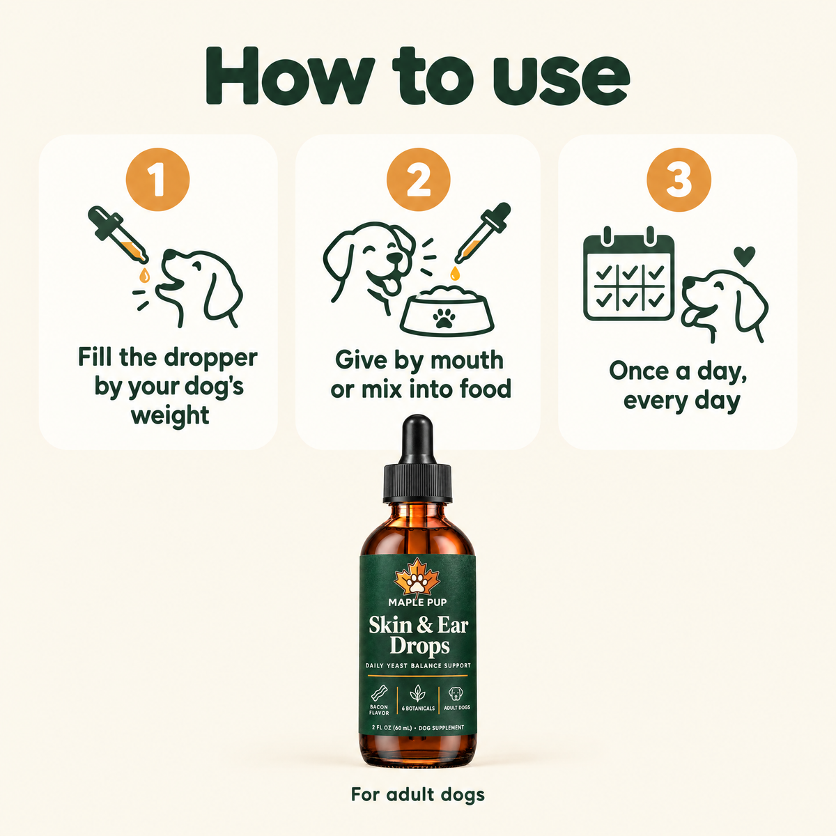 How to use the skin and ear drops