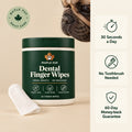 Maple Pup Dental Finger Wipes with a French bulldog