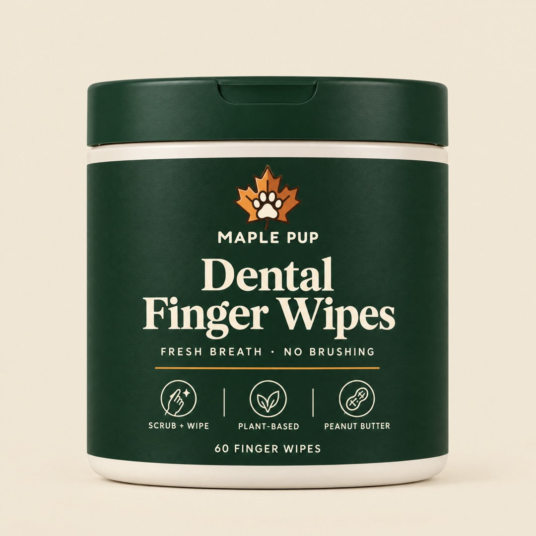 Maple Pup Dental Finger Wipes, 60 wipes